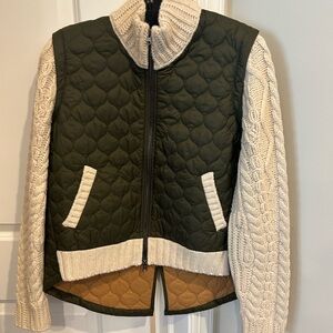 Veronica Beard Mixed Media Jacket Size Small in Olive